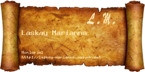 Laskay Marianna névjegykártya